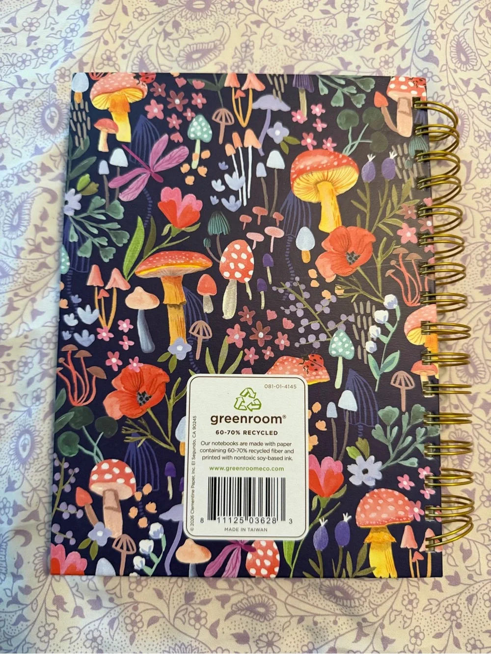 Notebook - Mushroom Floral Notes